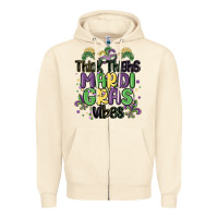 Sandshell thick thighs mardi gras vibes Zipper Hoodie - MaliasSmallBusiness