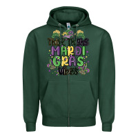 Sports Green thick thighs mardi gras vibes Zipper Hoodie - MaliasSmallBusiness