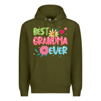 Army Green best grandma ever Premium Hoodie - JahusDesignShop