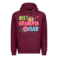Burgundy best grandma ever Premium Hoodie - JahusDesignShop