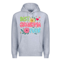 Heather Grey best grandma ever Premium Hoodie - JahusDesignShop