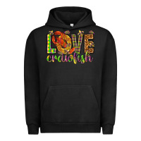 Pigment Black Mardi Gras love Crawfish Urban Hoodie - HowdyJamesFarm