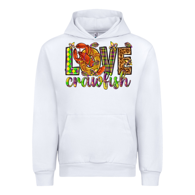 Mardi Gras Love Crawfish Urban Hoodie by HowdyJamesFarm | Teevron
