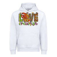 White Mardi Gras love Crawfish Urban Hoodie - HowdyJamesFarm
