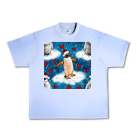 Grape Ice christmas penguin and heart seamless pattern Urban Heavy Tee - BundleAndBundleShop