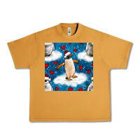 Peanut Butter christmas penguin and heart seamless pattern Urban Heavy Tee - BundleAndBundleShop