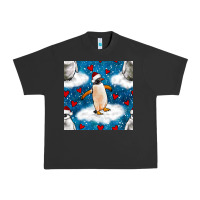 Pigment Black christmas penguin and heart seamless pattern Urban Heavy Tee - BundleAndBundleShop