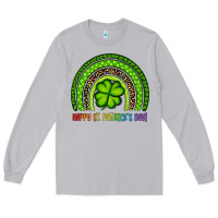 Moon Dust Happy St. Patrick's Day Shamrock Rainbow Long Sleeve Tee - Artiststas