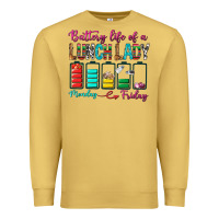 Battery Life Of A Lunch Lady Premium Sweatshirt | Teevron