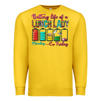 Lemon Battery Life Of A lunch Lady Premium Sweatshirt - BundleAndBundleShop