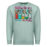 Seafoam Battery Life Of A lunch Lady Premium Sweatshirt - BundleAndBundleShop
