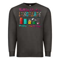 Smoke Battery Life Of A lunch Lady Premium Sweatshirt - BundleAndBundleShop