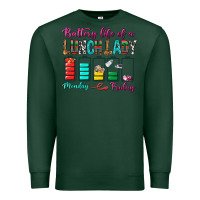 Sports Green Battery Life Of A lunch Lady Premium Sweatshirt - BundleAndBundleShop