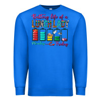 True Royal Battery Life Of A lunch Lady Premium Sweatshirt - BundleAndBundleShop