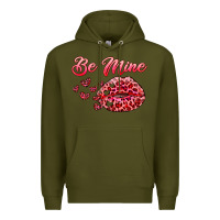 Army Green be mine kiss Premium Hoodie - RanaPortraitStore