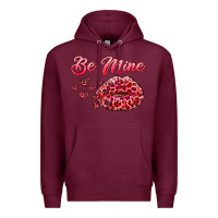 Burgundy be mine kiss Premium Hoodie - RanaPortraitStore