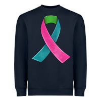 Navy metastatic breast cancer ribbon Heavyweight Sweatshirt - JahusDesignShop