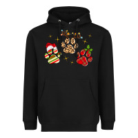 Black christmas paws Heavyweight Hoodie - MaliasSmallBusiness