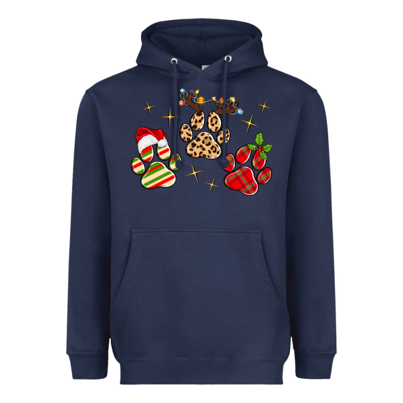 Christmas Paws Heavyweight Hoodie by MaliasSmallBusiness | Teevron