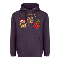 Plum christmas paws Heavyweight Hoodie - MaliasSmallBusiness
