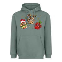Sage christmas paws Heavyweight Hoodie - MaliasSmallBusiness