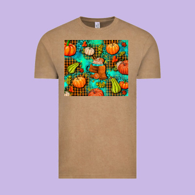 Pumpkin Spice And Pumpkin Vintage Tee Designed By Adodesignshop