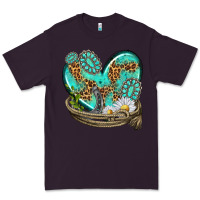 Plum turquoise western heart with horseshoe Premium Tee - texasbilliewilder