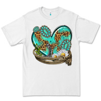 White turquoise western heart with horseshoe Premium Tee - texasbilliewilder