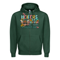 Sports Green heifers be trippin' Zipper Hoodie - MaliasSmallBusiness