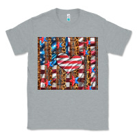 Heather Grey western usa flag heart and stars tumbler Classic Tee - Artiststas