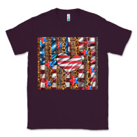 Plum western usa flag heart and stars tumbler Classic Tee - Artiststas
