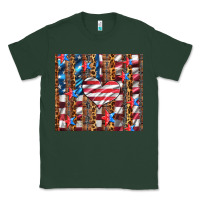 Sports Green western usa flag heart and stars tumbler Classic Tee - Artiststas