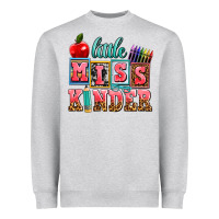 Heather Grey little miss kinder Heavyweight Sweatshirt - AdoDesignShop