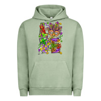 Pigment Oil Green Mardi Gras love Urban Hoodie - HowdyJamesFarm