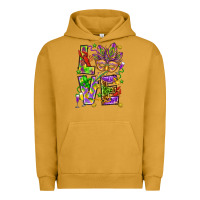 Pigment Peanut Butter Mardi Gras love Urban Hoodie - HowdyJamesFarm
