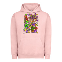 Pigment Salmon Mardi Gras love Urban Hoodie - HowdyJamesFarm