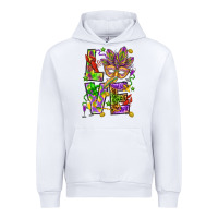 White Mardi Gras love Urban Hoodie - HowdyJamesFarm