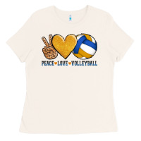 Bone peace love volleyball Ladies Tee - AdoDesignShop