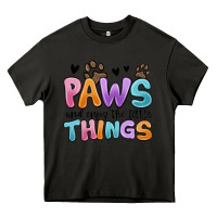 Asphalt paws and enjoy the little things Heavy Core Tee - MaliasSmallBusiness