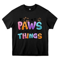 Black paws and enjoy the little things Heavy Core Tee - MaliasSmallBusiness