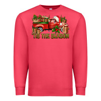Cardinal Tis' The Season Christmas Truck Premium Sweatshirt - BundleAndBundleShop