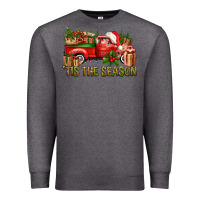 Charcoal Heather Tis' The Season Christmas Truck Premium Sweatshirt - BundleAndBundleShop