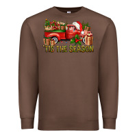 Chestnut Tis' The Season Christmas Truck Premium Sweatshirt - BundleAndBundleShop