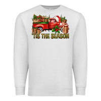 Oatmeal Heather Tis' The Season Christmas Truck Premium Sweatshirt - BundleAndBundleShop