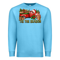 Ocean Blue Tis' The Season Christmas Truck Premium Sweatshirt - BundleAndBundleShop