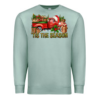 Seafoam Tis' The Season Christmas Truck Premium Sweatshirt - BundleAndBundleShop