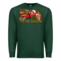 Sports Green Tis' The Season Christmas Truck Premium Sweatshirt - BundleAndBundleShop
