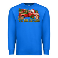 True Royal Tis' The Season Christmas Truck Premium Sweatshirt - BundleAndBundleShop