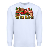 White Tis' The Season Christmas Truck Premium Sweatshirt - BundleAndBundleShop