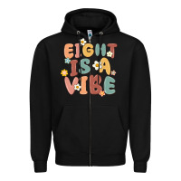 Black eight is a vibe Zipper Hoodie - MaliasSmallBusiness